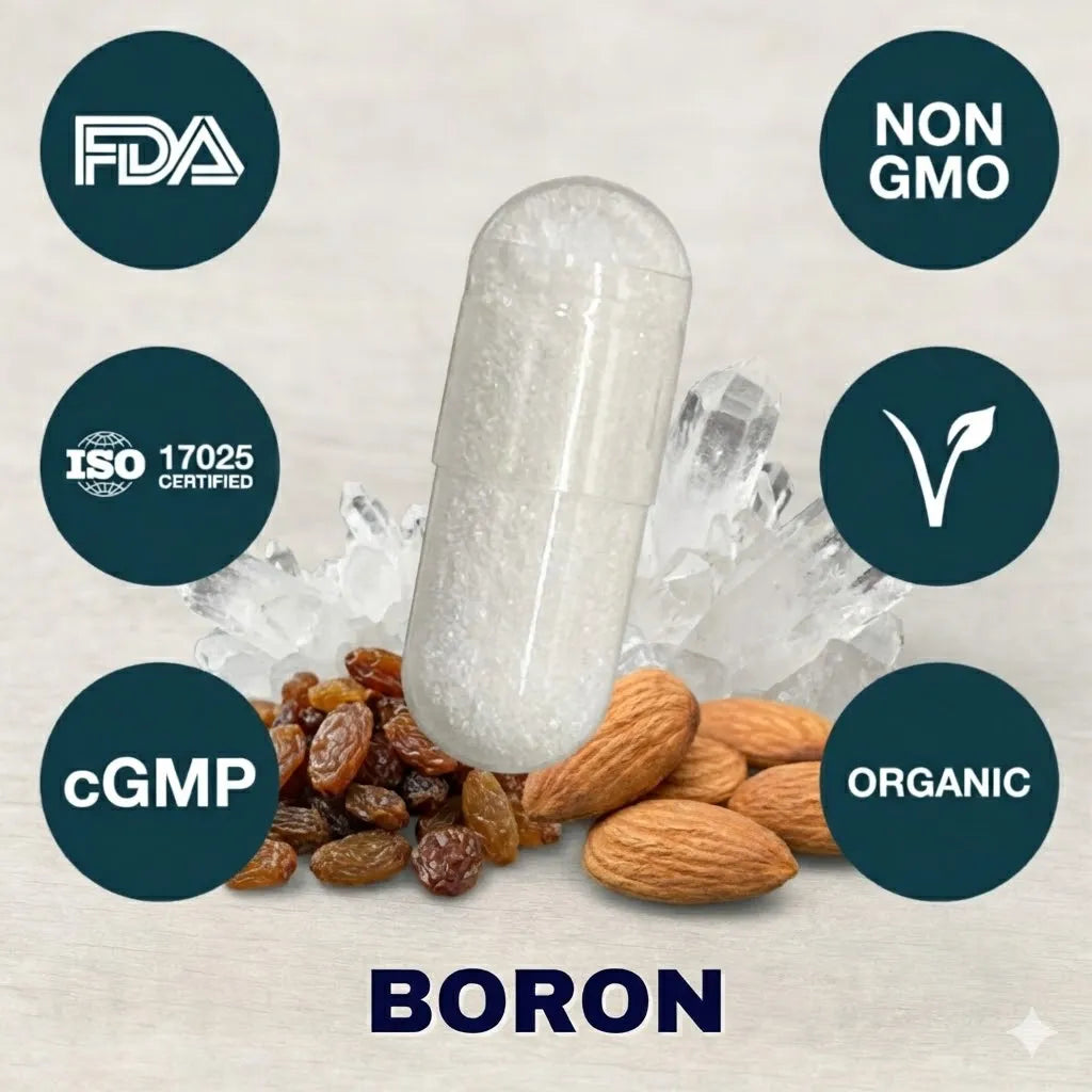 Boron supplement capsule for testosterone and bone health