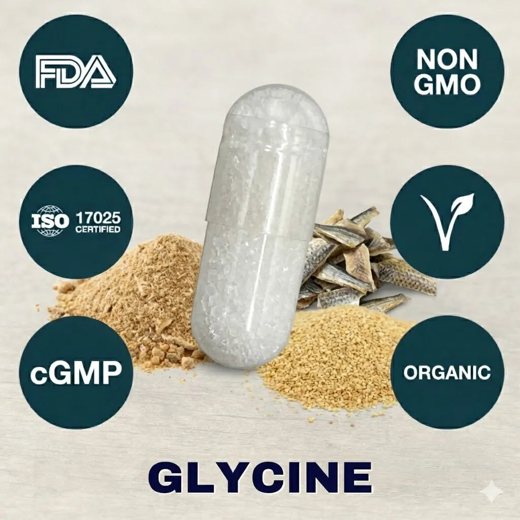 glycine supplement capsule for deeper sleep