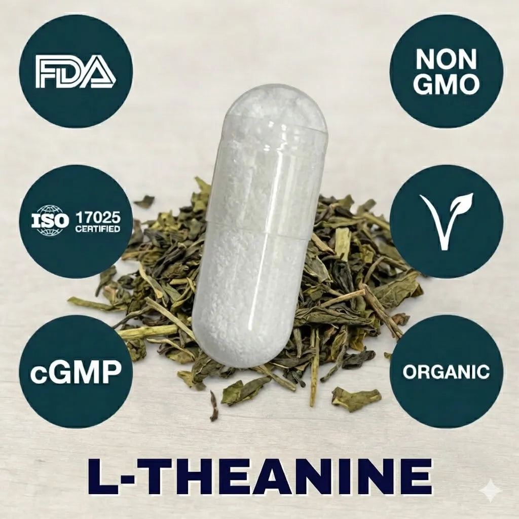 l-theanine supplement capsule for calm focus