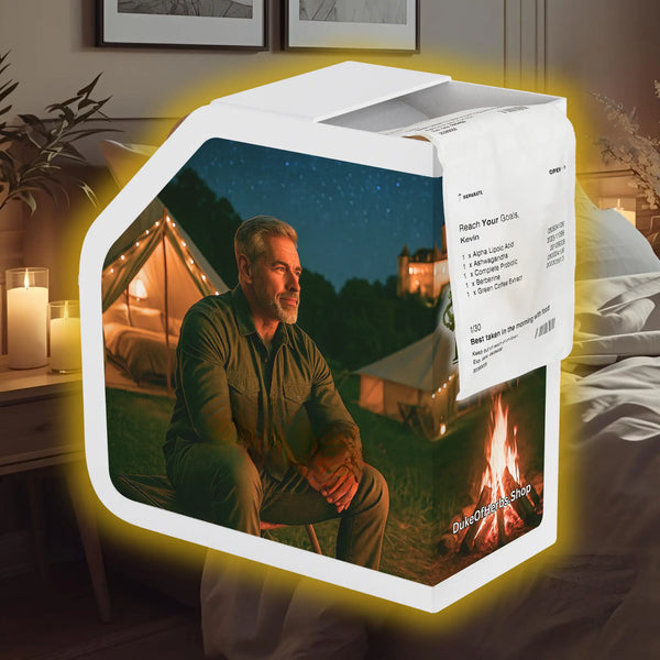 Sleep Stack personalized daily pack on nightstand