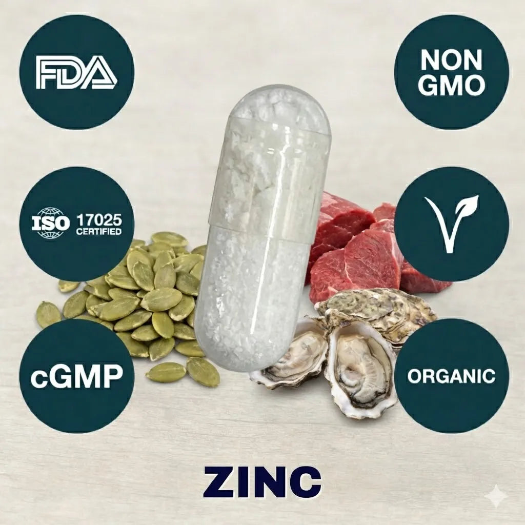 Zinc supplement capsule for testosterone production