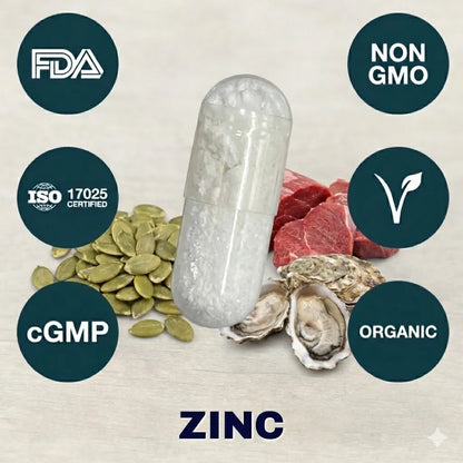 Zinc supplement capsule for testosterone production